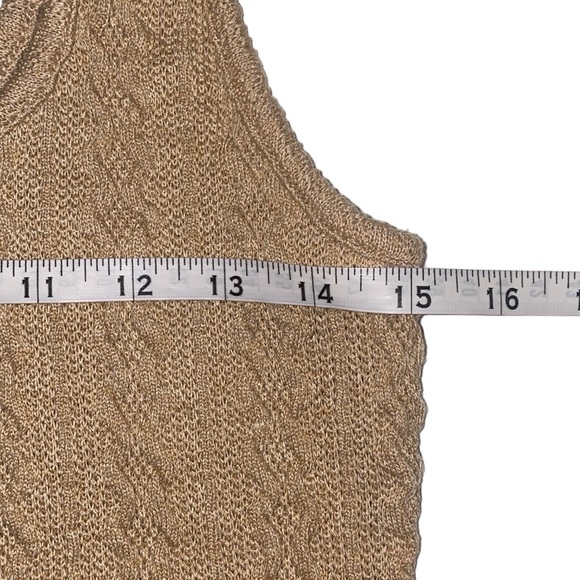 Forever 21 Tan Crop Knit Tank Top, Size Large - Picture 9 of 9